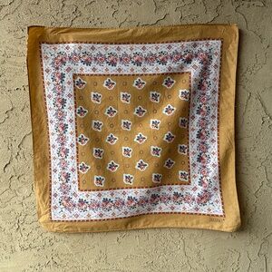 Vintage SOULEIADO Floral Bandana Scarf